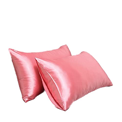Satin Pillowcase for Hair and Skin Queen, Silky Pillowcase 20x30 Inches - Set of 2 with Envelope Closure, Similar to Silk Pillow Cases, Gifts for Women Men