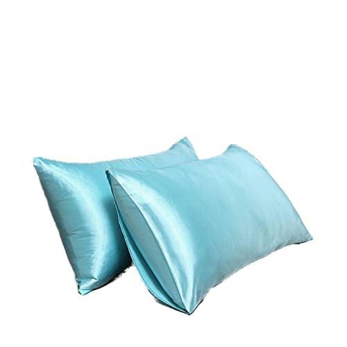 Satin Pillowcase for Hair and Skin Queen, Silky Pillowcase 20x30 Inches - Set of 2 with Envelope Closure, Similar to Silk Pillow Cases, Gifts for Women Men