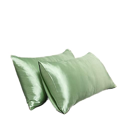 Satin Pillowcase for Hair and Skin Queen, Silky Pillowcase 20x30 Inches - Set of 2 with Envelope Closure, Similar to Silk Pillow Cases, Gifts for Women Men