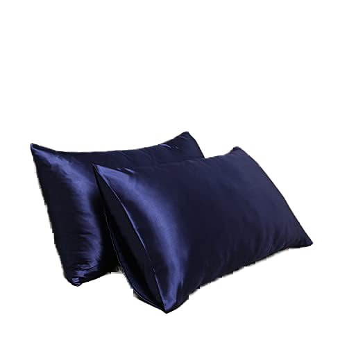 Satin Pillowcase for Hair and Skin Queen, Silky Pillowcase 20x30 Inches - Set of 2 with Envelope Closure, Similar to Silk Pillow Cases, Gifts for Women Men