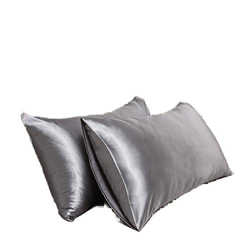 Satin Pillowcase for Hair and Skin Queen, Silky Pillowcase 20x30 Inches - Set of 2 with Envelope Closure, Similar to Silk Pillow Cases, Gifts for Women Men