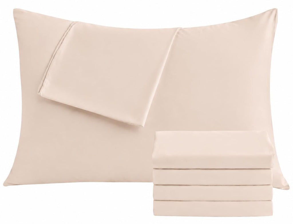 CULVE White Pillow Cases King 4 Pack, Microfiber Pillowcase, 20x36