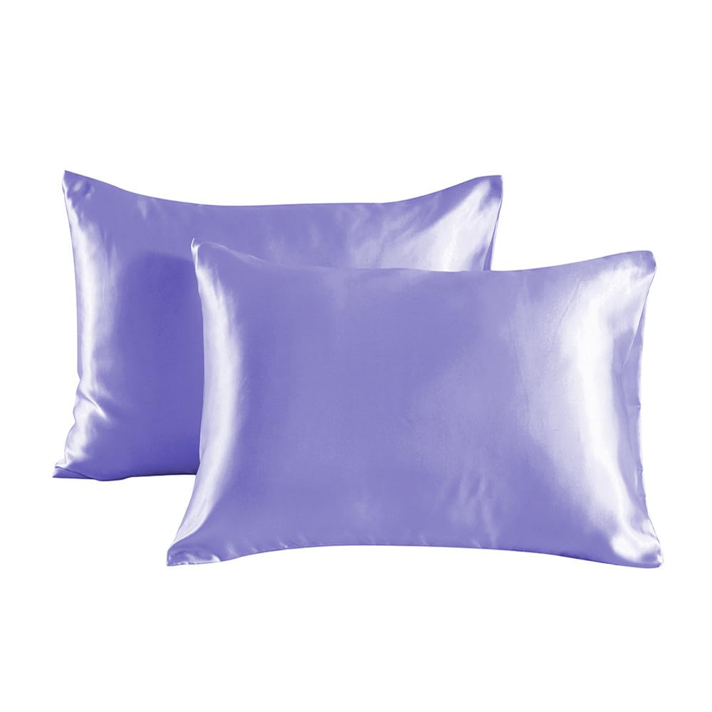 Satin Pillowcase for Hair and Skin Queen, Silky Pillowcase 20x30 Inches - Set of 2 with Envelope Closure, Similar to Silk Pillow Cases, Gifts for Women Men