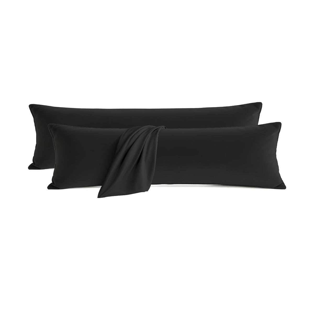 Set of 2 Brushed Microfiber Pillowcases 20x26 in Olive Green