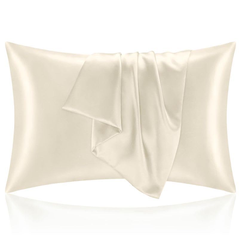 Satin Pillowcase for Hair and Skin Queen, Silky Pillowcase 20x30 Inches - Set of 2 with Envelope Closure, Similar to Silk Pillow Cases, Gifts for Women Men