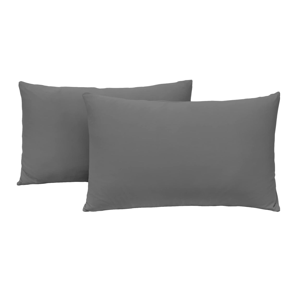 N&Y HOME 2-Pack Jersey Knit Pillow Cases Standard/Queen, White