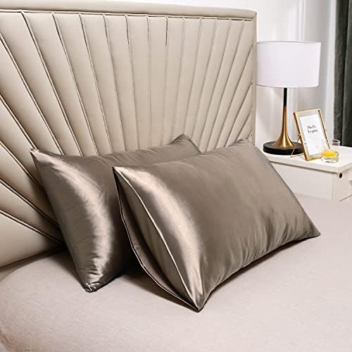 Satin Pillowcase for Hair and Skin Queen, Silky Pillowcase 20x30 Inches - Set of 2 with Envelope Closure, Similar to Silk Pillow Cases, Gifts for Women Men