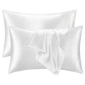 2 Pack Satin Pillowcases Purple Standard Size 20x26 Inch