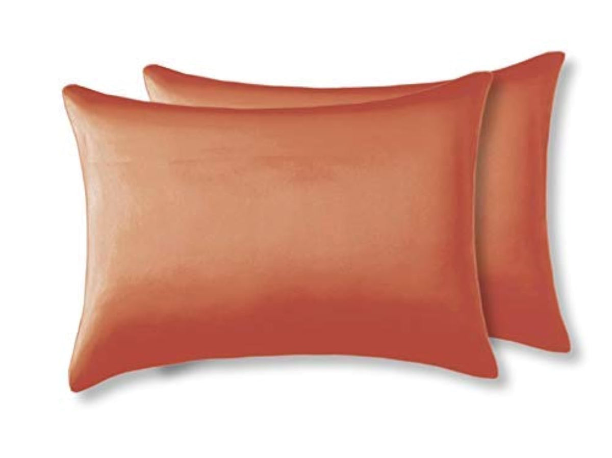 100% Silk Pillow Cases 2 Pack, Mulberry Silk Pillowcase for Hair and Skin with Hidden Zipper, Soft Breathable Smooth Cooling Silk Pillowcase for Sleeping Women (White, Standard)