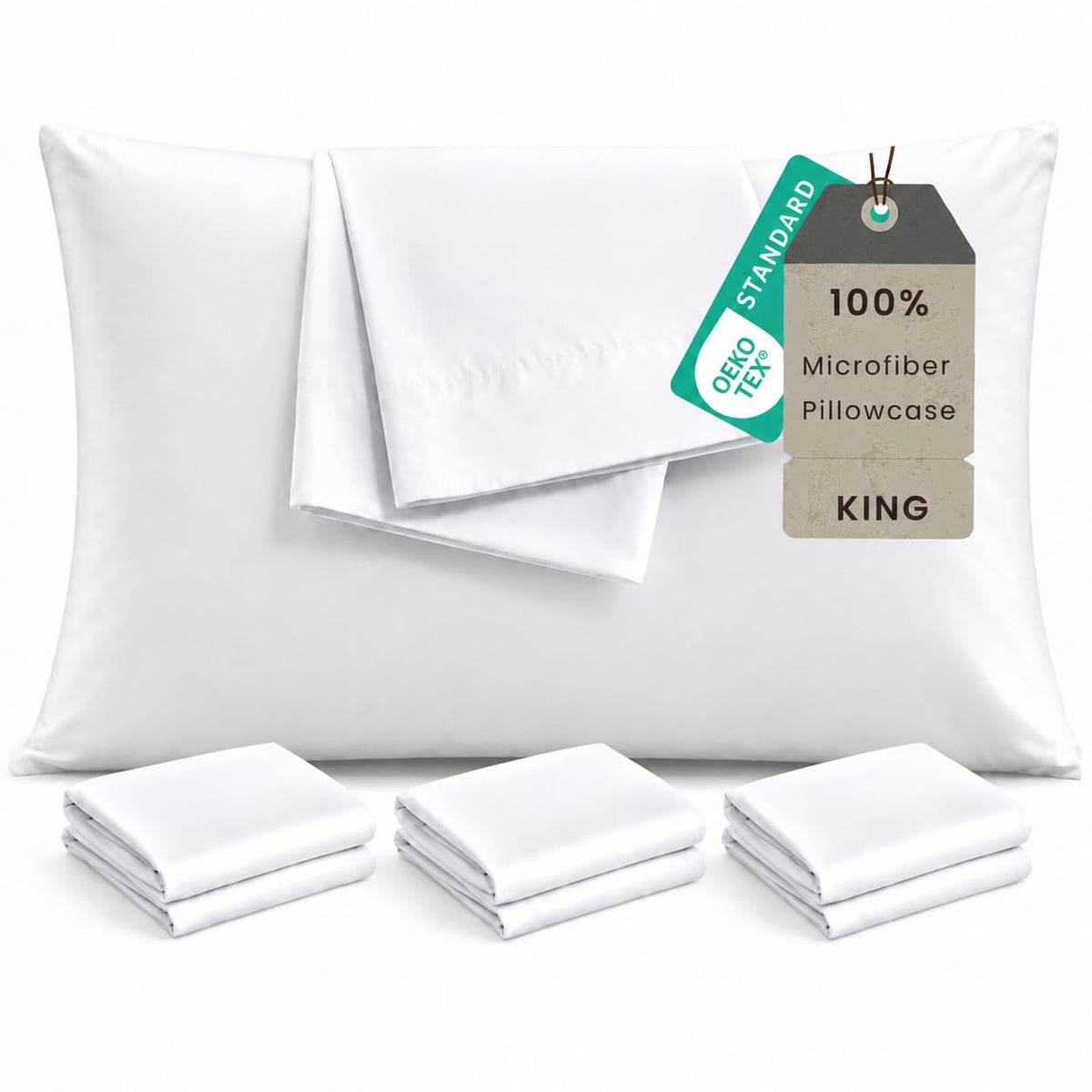 Queen Pillow Cases Set of 2, Ultra Soft Wrinkle-Free Microfiber Pillow Covers with Open-end Closure, Fade/Stain/Shrink Resistant, Machine Washable, Butterfly Garden Print, 20"x30" Queen Size
