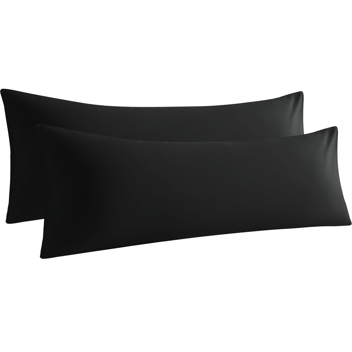 Microfiber King Pillowcases, 2 Pack, 20x36 Inch, Black