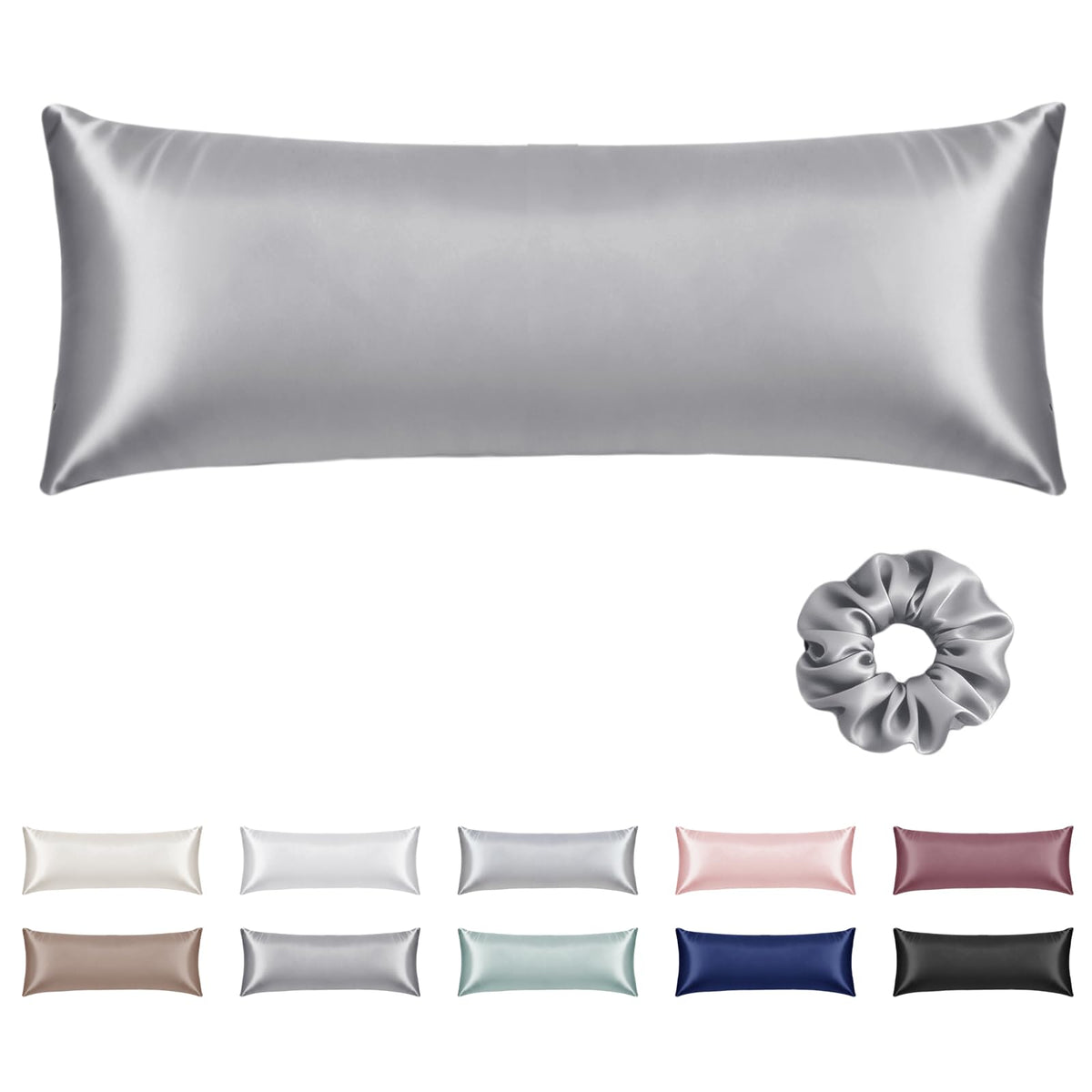 Vielit Queen Satin Pillowcase for Hair 2pc,Similar to Silk Pillow Cases,Easier Care Than Silk Pillowcase,Gifts for Women Men,Beige,20x30 & Envelope Closure and 2 Satin Scrunchies