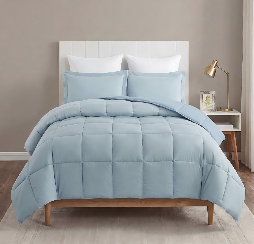 HIG 3pc Green Queen Size Bedding Comforter Set Duvet Insert Blanket