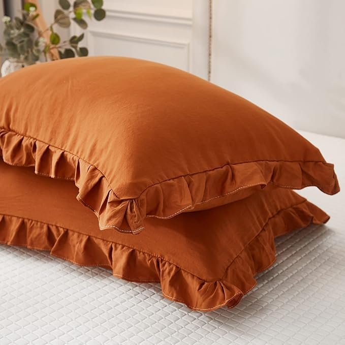 Boho White Body Pillowcase 20x54in - Ruffled Fringe Decor Sham