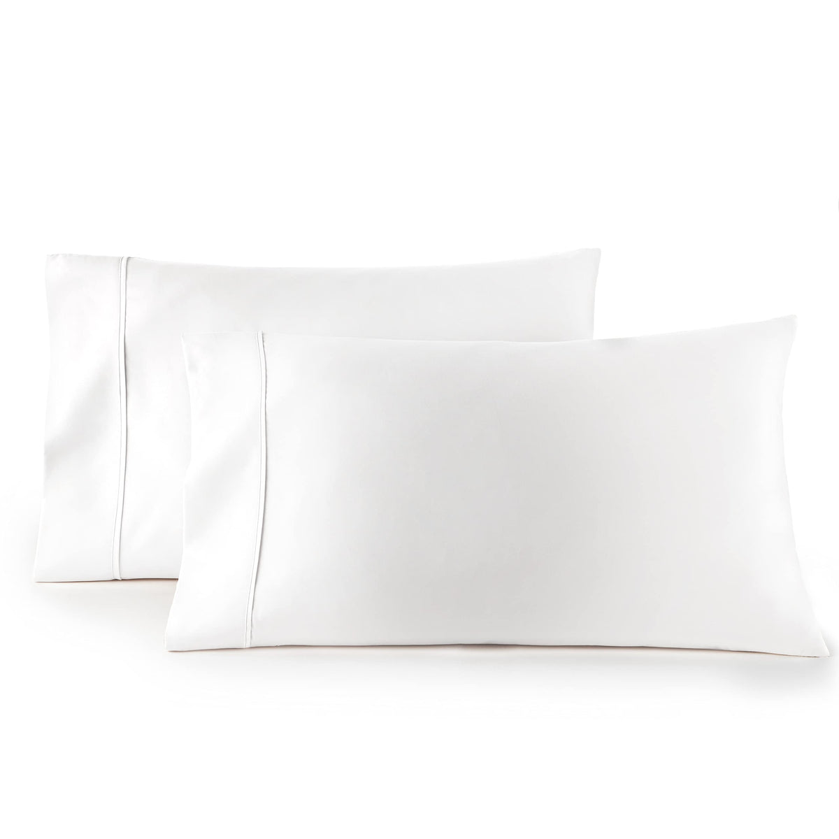 HC Collection King Pillow Cases Set of 2- Microfiber, Extra Soft Pillowcases - Easy Care & Machine Washable - White