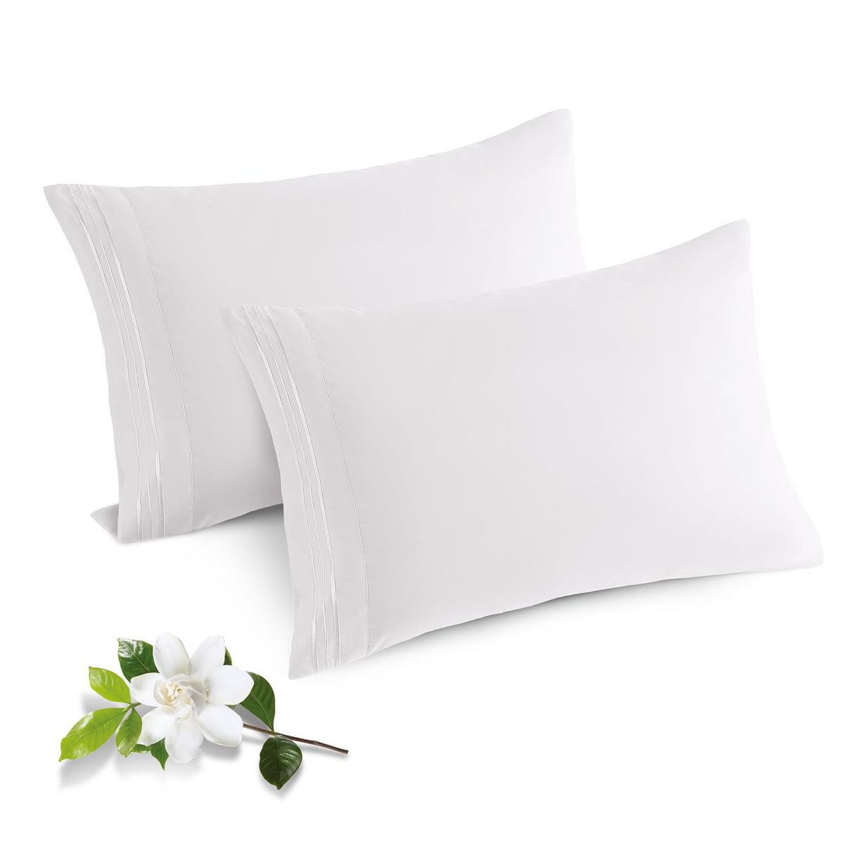 Horbaunal Microfiber Pillowcases Standard Size, Hot Pink, 2 Pack