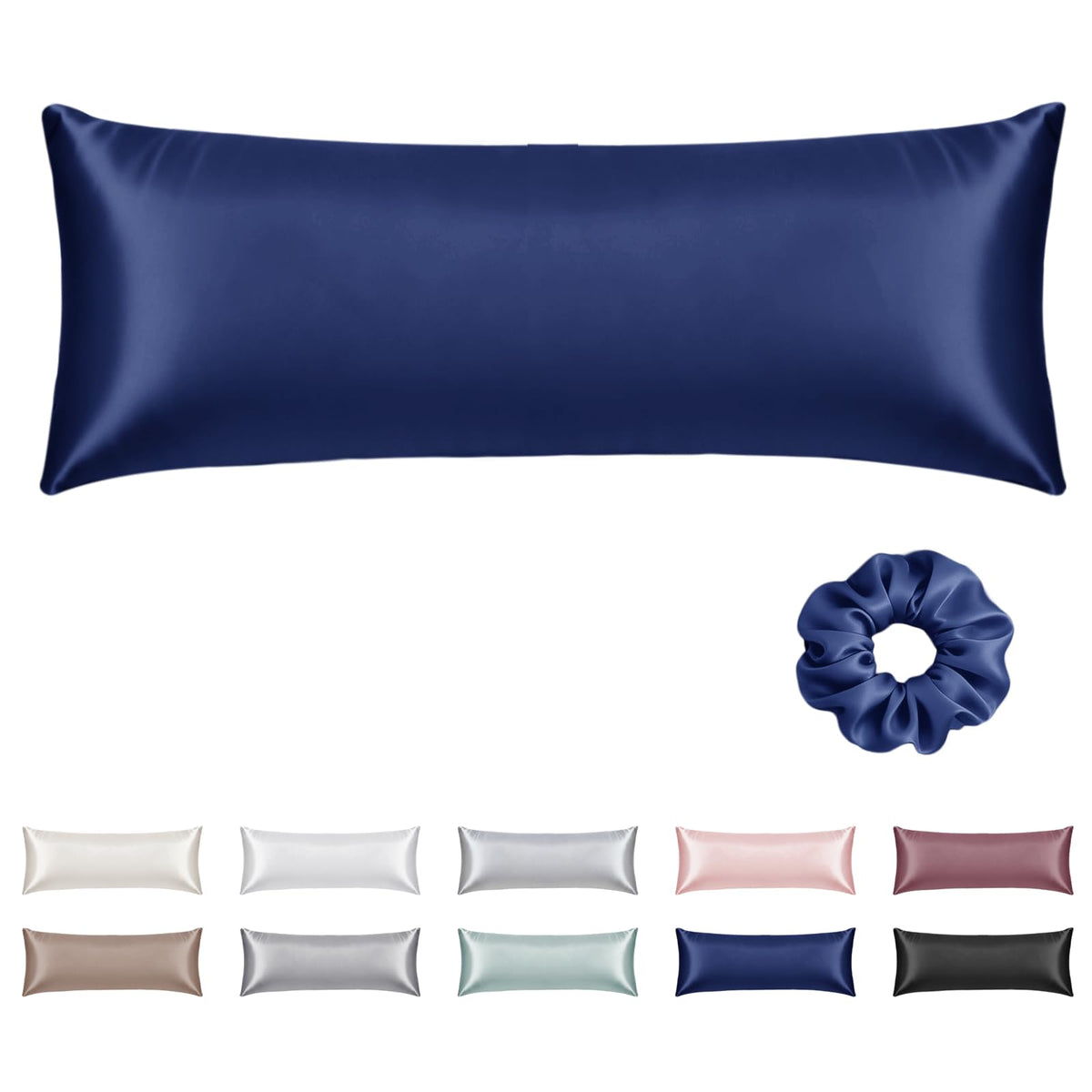 Vielit Queen Satin Pillowcase for Hair 2pc,Similar to Silk Pillow Cases,Easier Care Than Silk Pillowcase,Gifts for Women Men,Beige,20x30 & Envelope Closure and 2 Satin Scrunchies