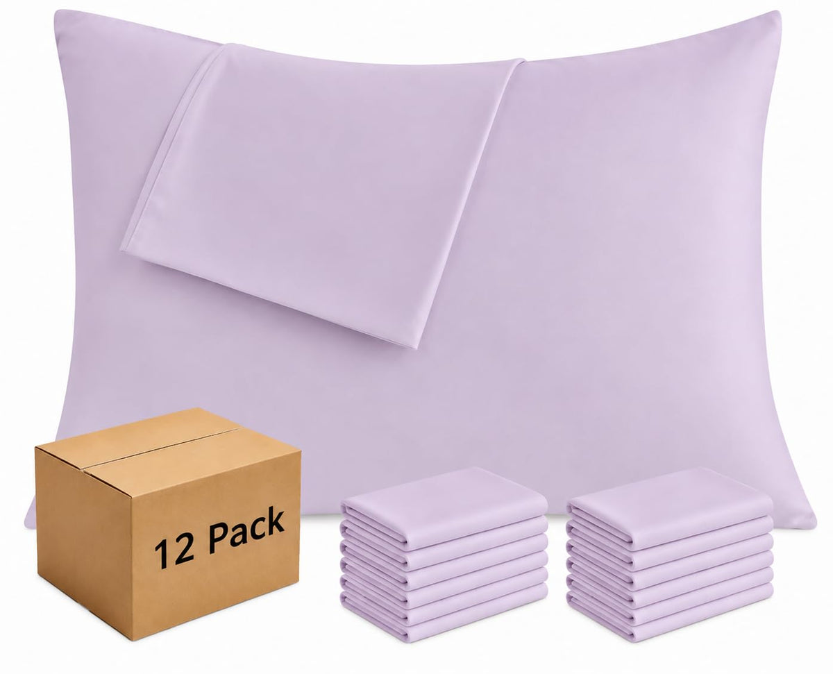 CULVE White Pillow Cases King 4 Pack, Microfiber Pillowcase, 20x36