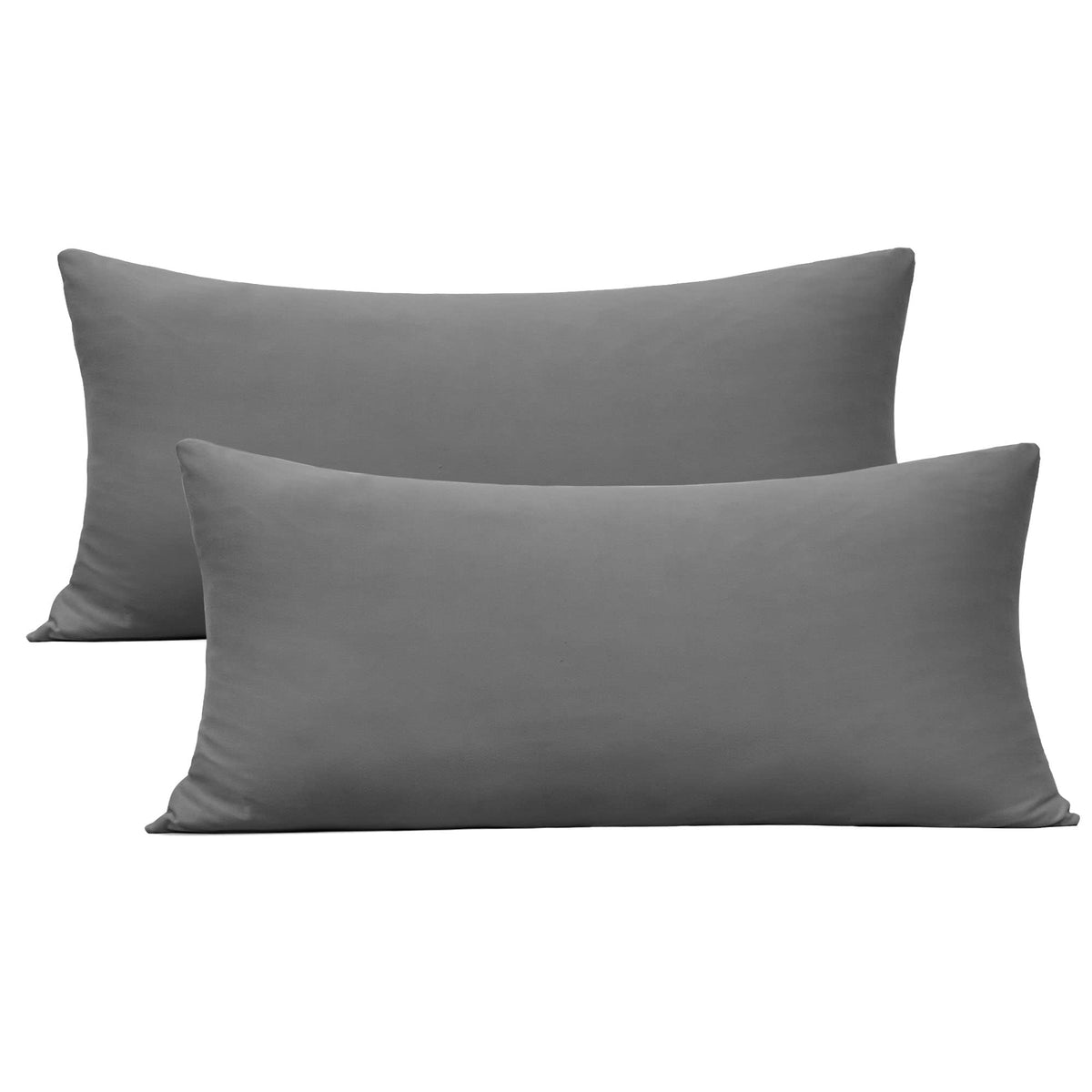 N&Y HOME 2-Pack Jersey Knit Pillow Cases Standard/Queen, White