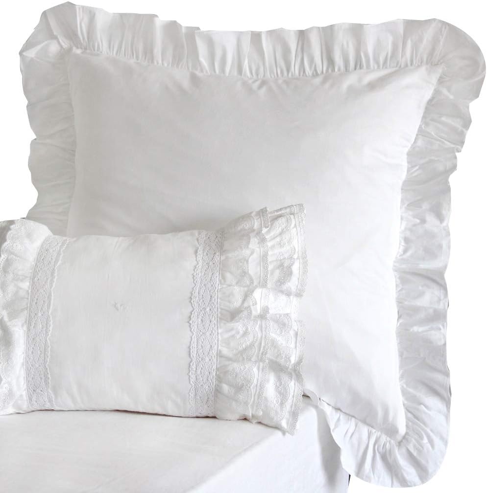 Queen's House 2-Piece White Euro Shams