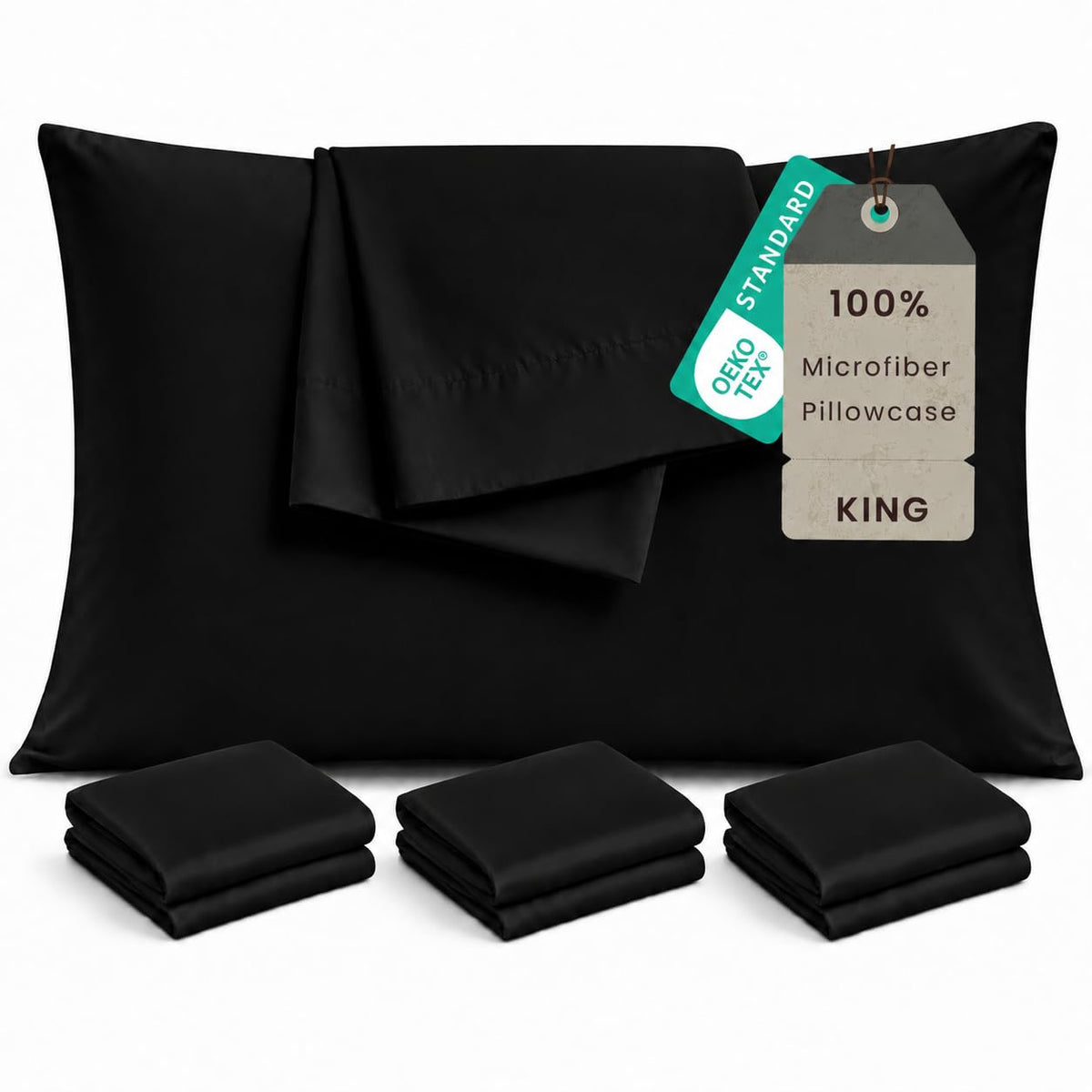 Queen Pillow Cases Set of 2, Ultra Soft Wrinkle-Free Microfiber Pillow Covers with Open-end Closure, Fade/Stain/Shrink Resistant, Machine Washable, Butterfly Garden Print, 20"x30" Queen Size