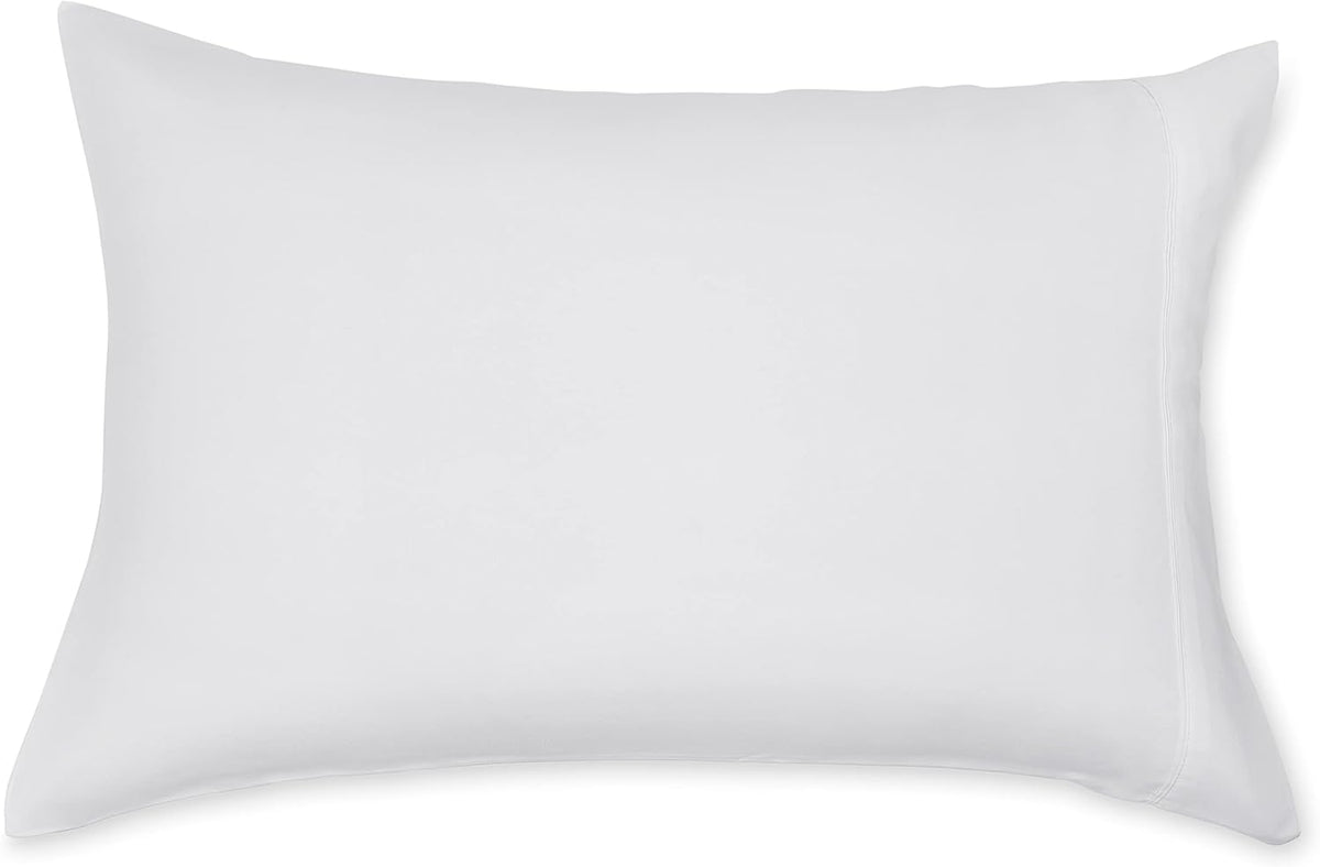 Amazon Basics King Pillowcases Set of 2 - Lightweight, Super Soft Easy Care Microfiber, Bright White, 40" L x 20" W, Pillows Not Included