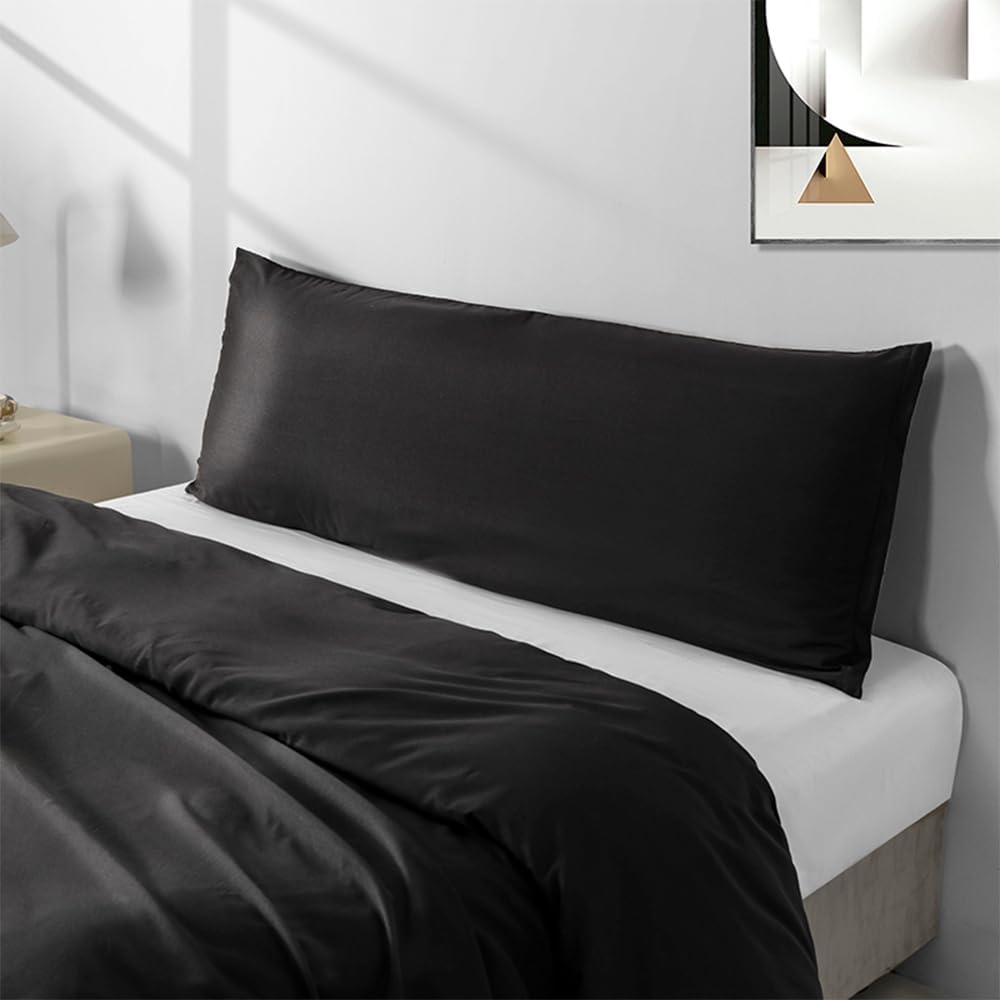 King Size Zipper Pillow Cases Set of 2,Dark Gray,20x36 Inches