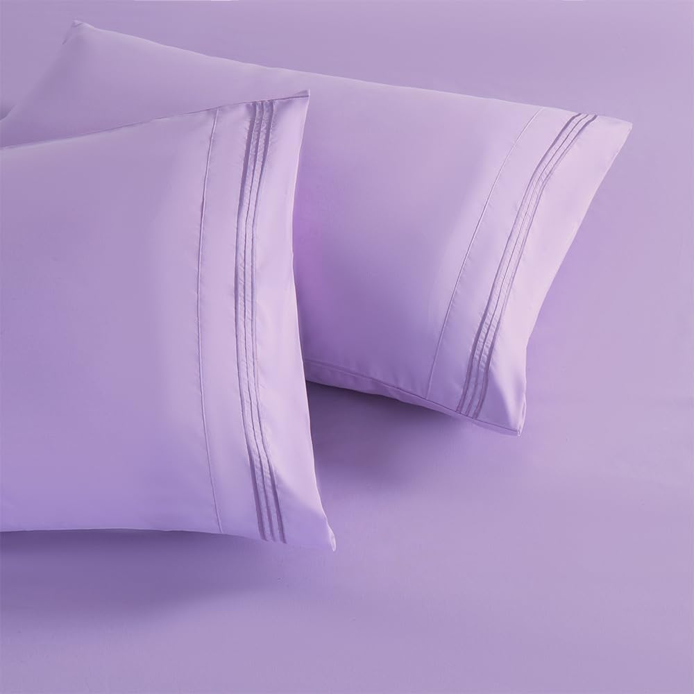 Purple Pillow Covers Set of 2，2 Pack Standard Size Pillow Cases，20"X26"