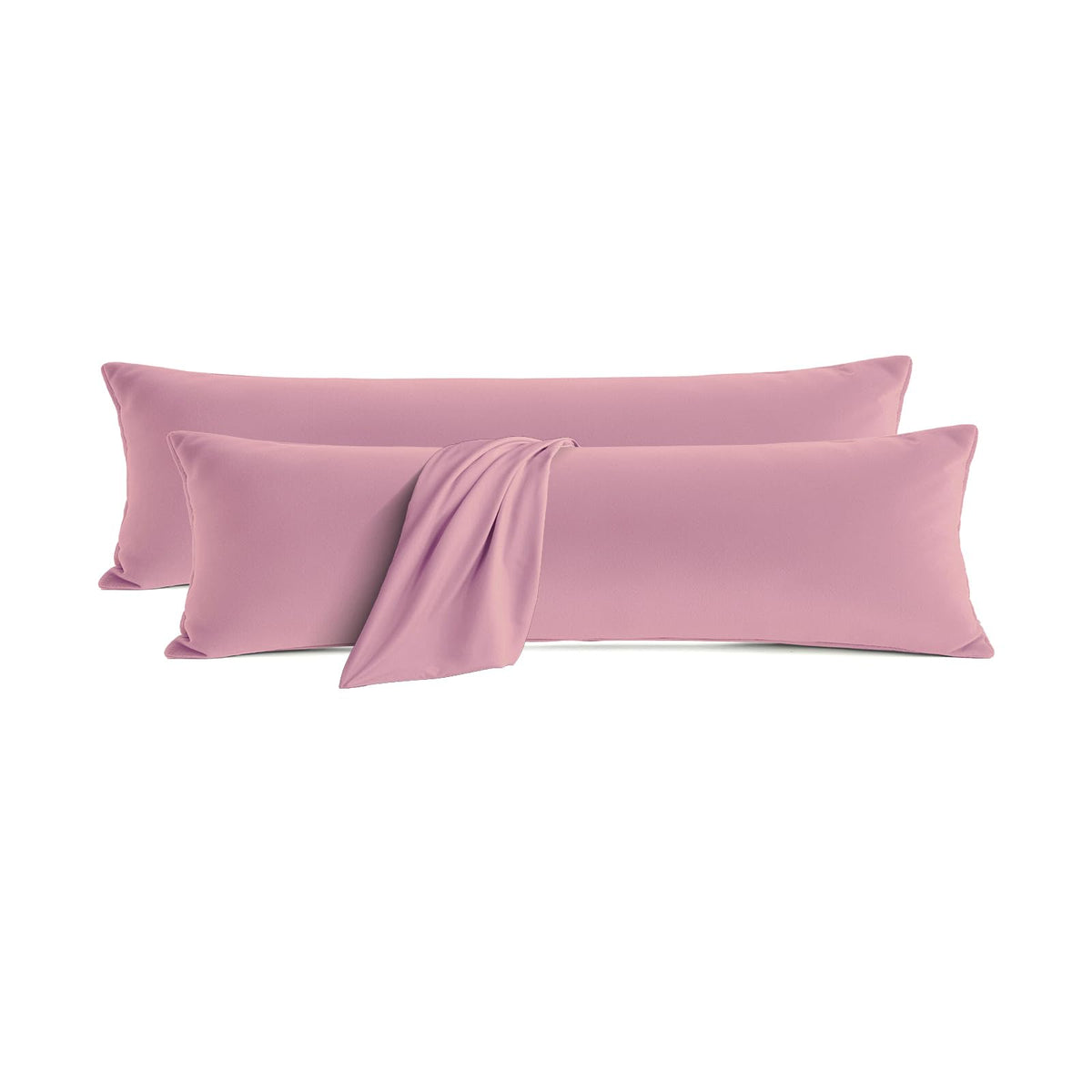 Set of 2 Brushed Microfiber Pillowcases 20x26 in Olive Green