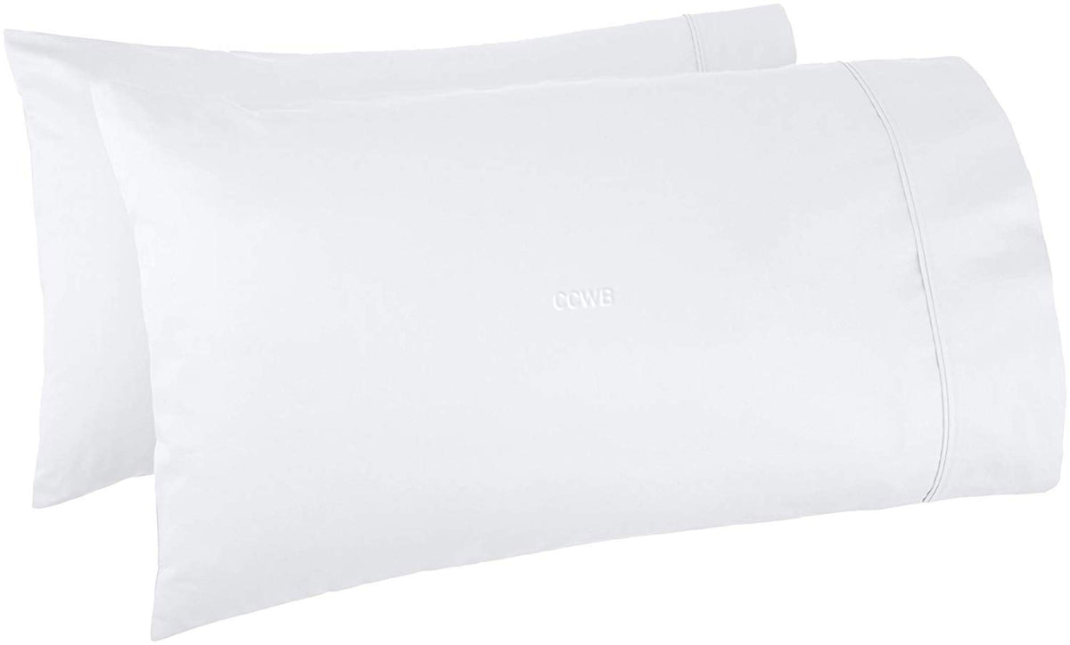TBM Oversize Pillow Case White King Extra Large Fits Even The Fluffiest Pillows Including The Pancake Pillow Sleeve Style Extra Tall Pillowcase 100% Egyptian Cotton 600 Thread Count