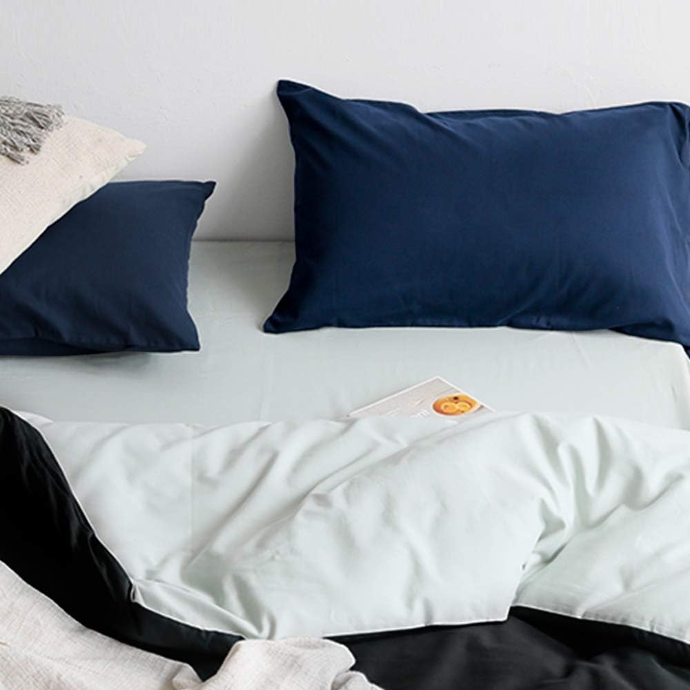 FLXXIE 2-Pack Microfiber King Pillow Cases, Envelope Closure, Navy