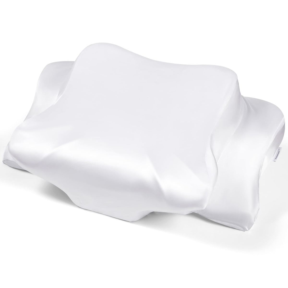 Satin Pillowcase for Cervical Pillows, (Cover Only) Fit for Orthopedic Neck Support Pillow, Silky Smooth Pillowcase Cover with Zipper Closure (Gray)