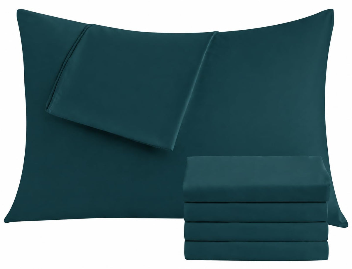 CULVE White Pillow Cases King 4 Pack, Microfiber Pillowcase, 20x36
