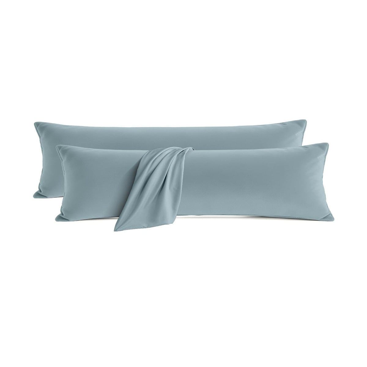 Set of 2 Brushed Microfiber Pillowcases 20x26 in Olive Green