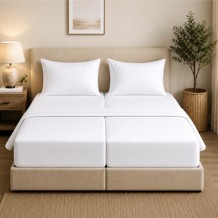 Queen Pillow Cases Set of 2, 400 Thread Count, White