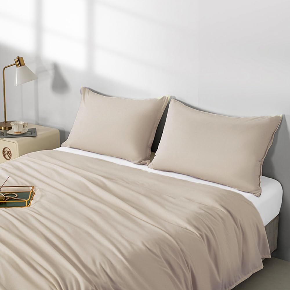 King Size Zipper Pillow Cases Set of 2,Dark Gray,20x36 Inches
