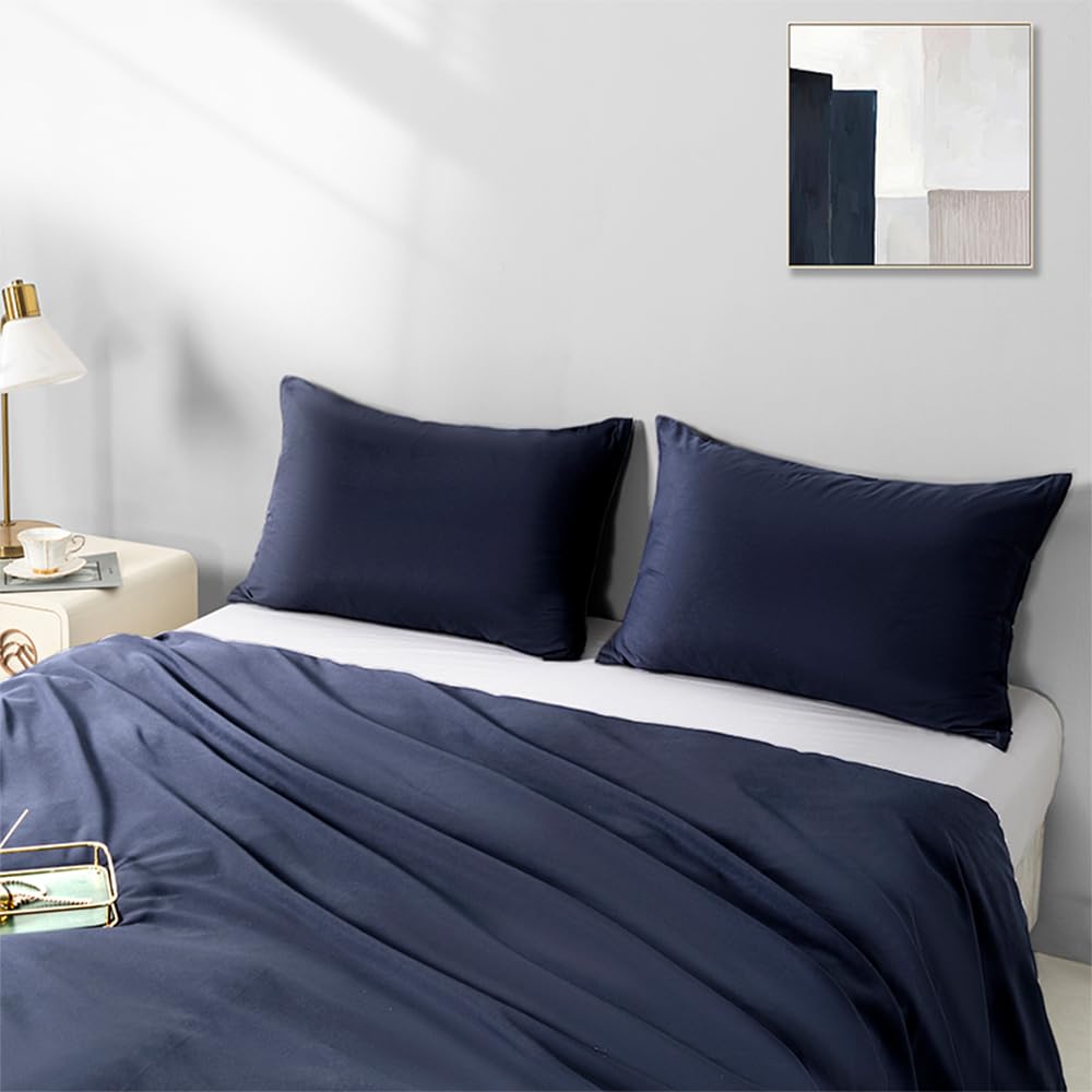 King Size Zipper Pillow Cases Set of 2,Dark Gray,20x36 Inches