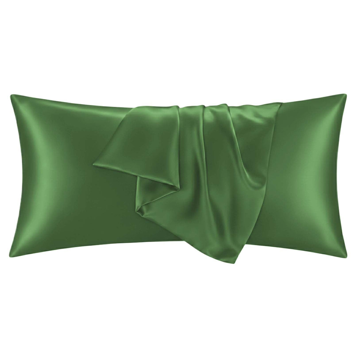 2 Pack Satin Pillowcases Purple Standard Size 20x26 Inch