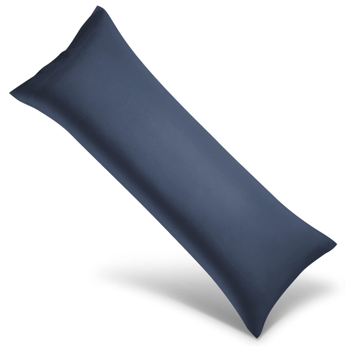 WishSmile Body Cooling Pillowcase Long Pillow Case Breathable Cool Silky Soft Rayon Derived from Bamboo Fabric, Hair and Skin Friendly, Dark Grey, 1 Pack, 20x54IN