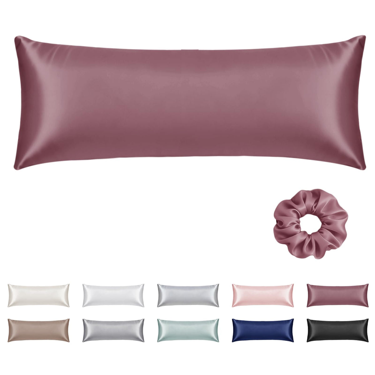 Vielit Queen Satin Pillowcase for Hair 2pc,Similar to Silk Pillow Cases,Easier Care Than Silk Pillowcase,Gifts for Women Men,Beige,20x30 & Envelope Closure and 2 Satin Scrunchies