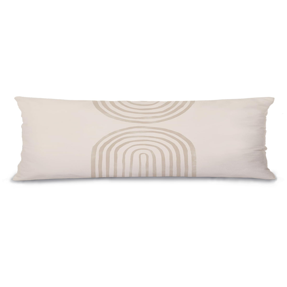 Boho Orange Sun Sunshine 20x54 Body Pillow Cover Case, Mid Century Modern Boho Horizontal Sunset Sunrise Decorative Long Hug Pillow Cases for Bed Couch