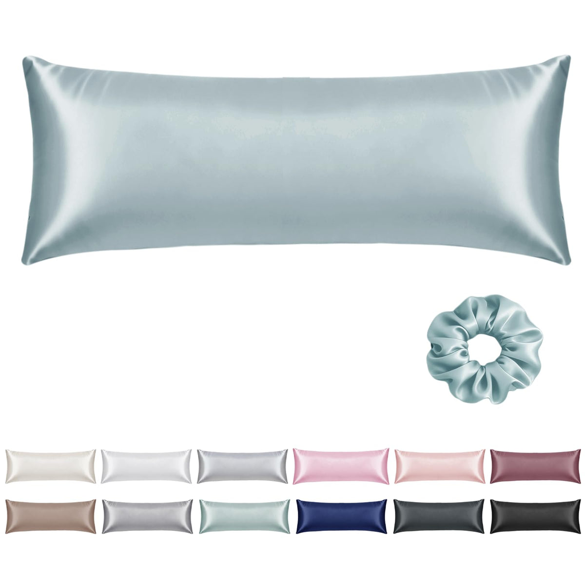 Vielit Queen Satin Pillowcase for Hair 2pc,Similar to Silk Pillow Cases,Easier Care Than Silk Pillowcase,Gifts for Women Men,Beige,20x30 & Envelope Closure and 2 Satin Scrunchies
