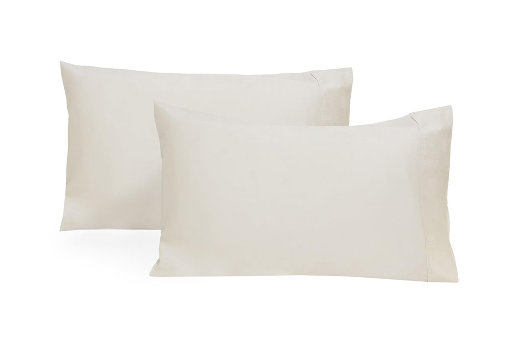 Organic Cotton White King Pillowcases - 2 Pack, 100% GOTS Certified Organic Cotton, Cooling, Soft, Hypoallergenic, Luxurious, and All-Natural Crisp Pillowcases (White, King Size - Set of 2)