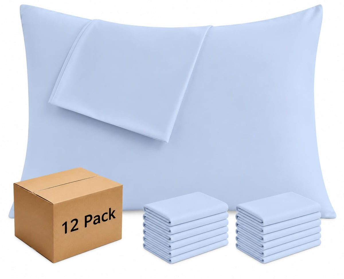 CULVE White Pillow Cases King 4 Pack, Microfiber Pillowcase, 20x36