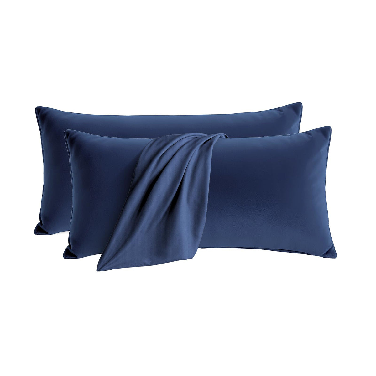 Set of 2 Brushed Microfiber Pillowcases 20x26 in Olive Green