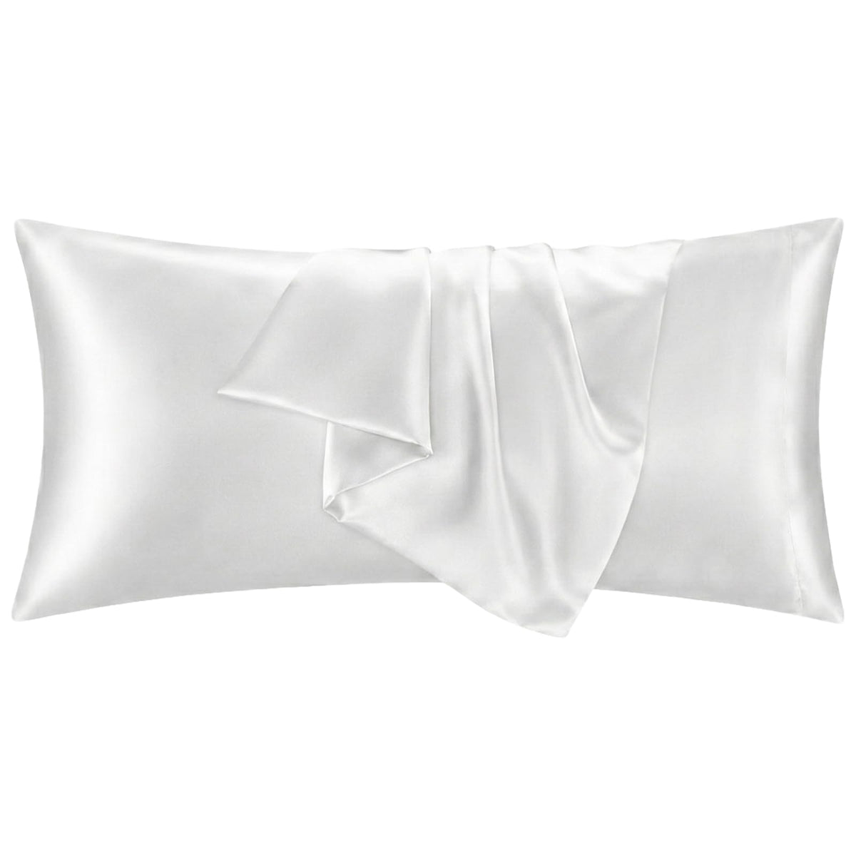 2 Pack Satin Pillowcases Purple Standard Size 20x26 Inch