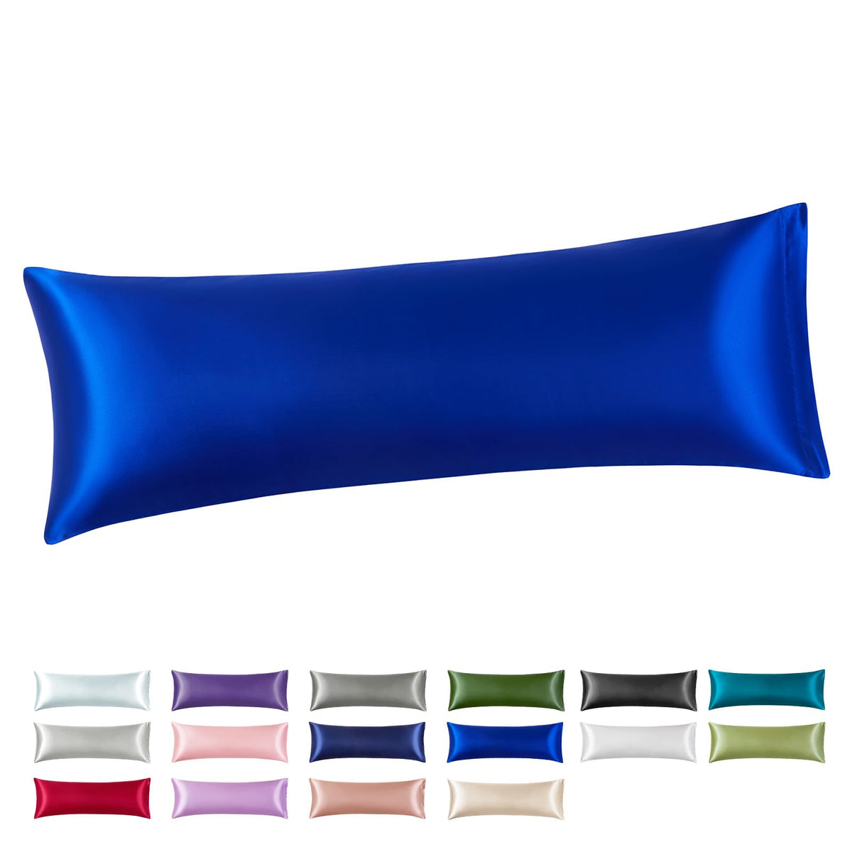 Silk Like Satin Pillowcase Standard Size, Royal Blue, 2 Pack, 20x26 Inches