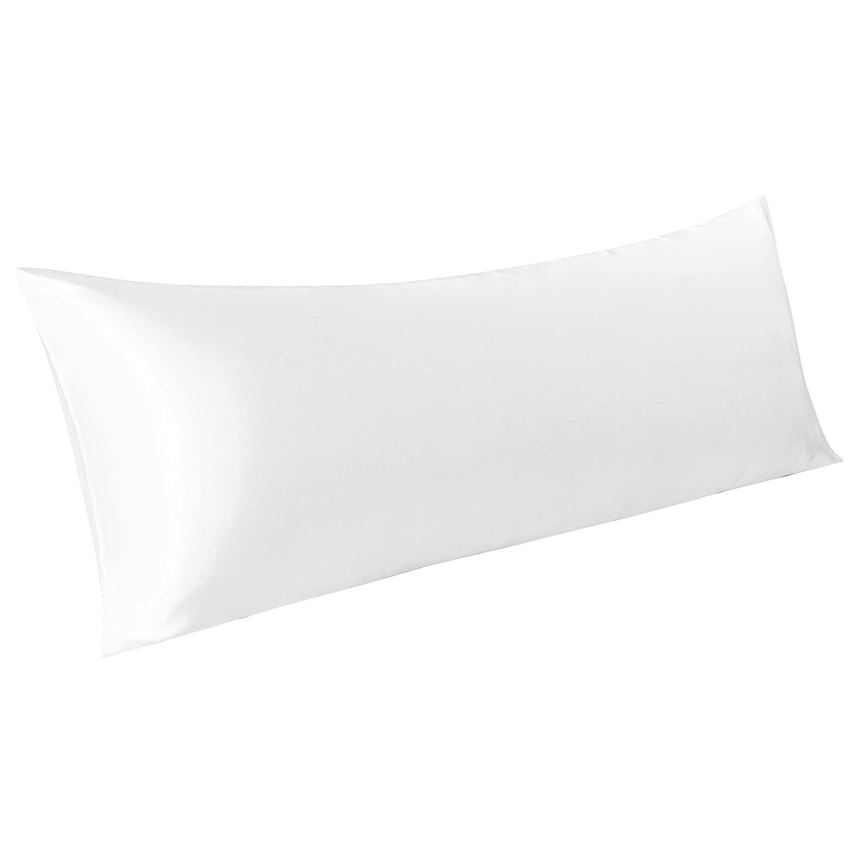 BEDSUM Standard Silk Satin Pillowcases - 2-Pack, 20x26, White