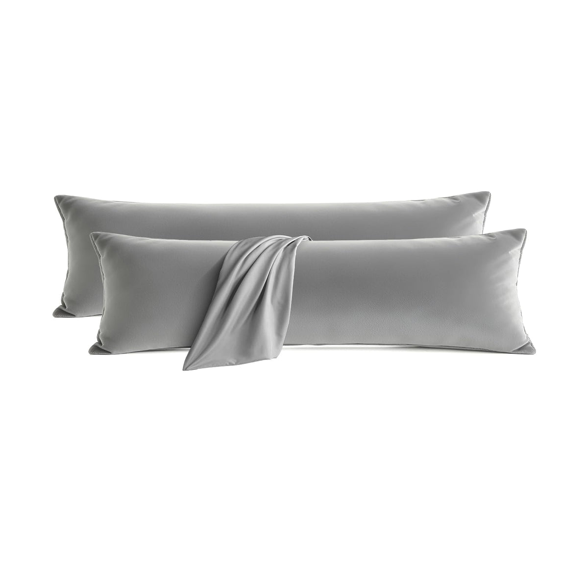 Set of 2 Brushed Microfiber Pillowcases 20x26 in Olive Green