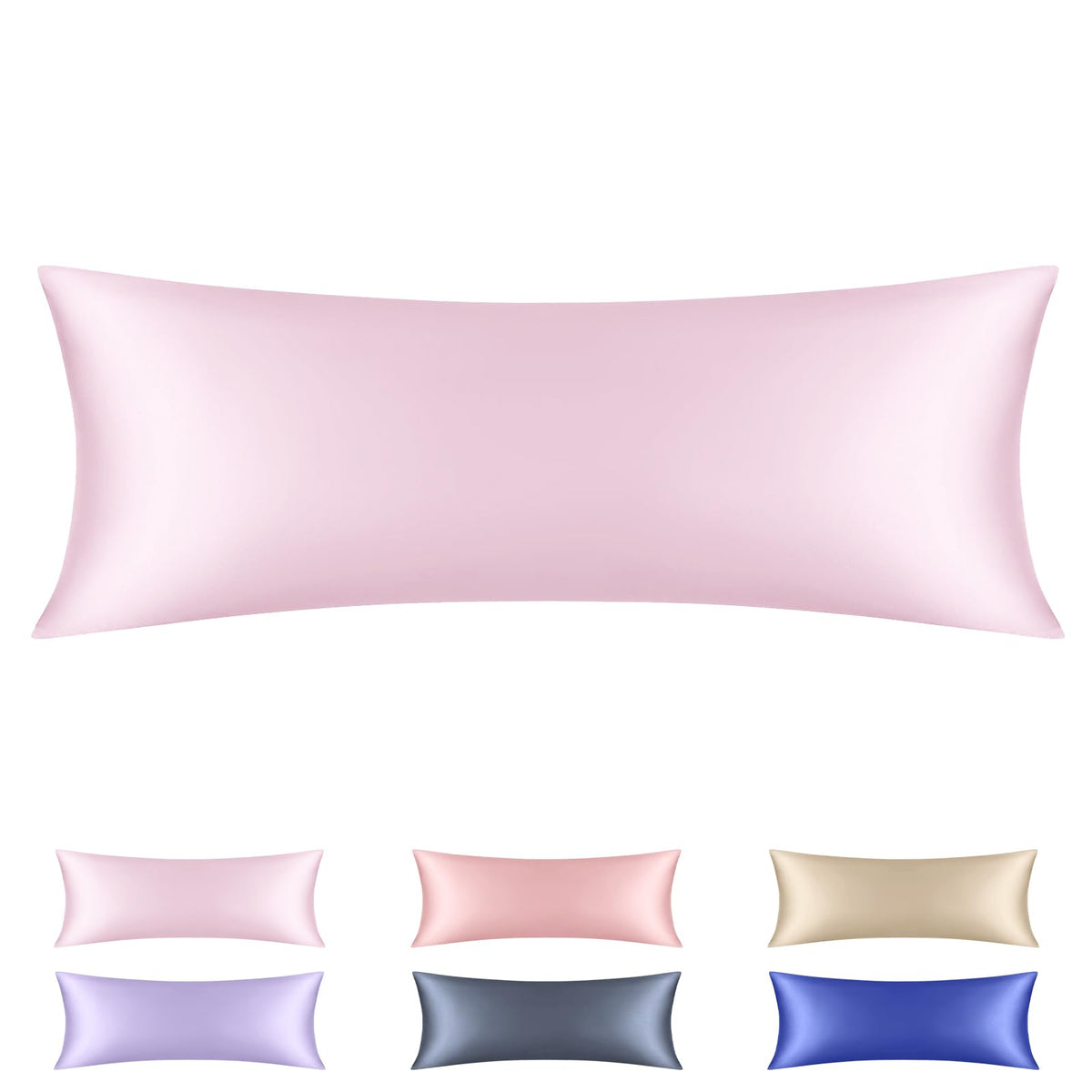Lavender Purple Silk Satin Pillowcase Set of 2, Soft Satin Pillowcases for Women's Hair, Envelope Closure (20x26 Inches)